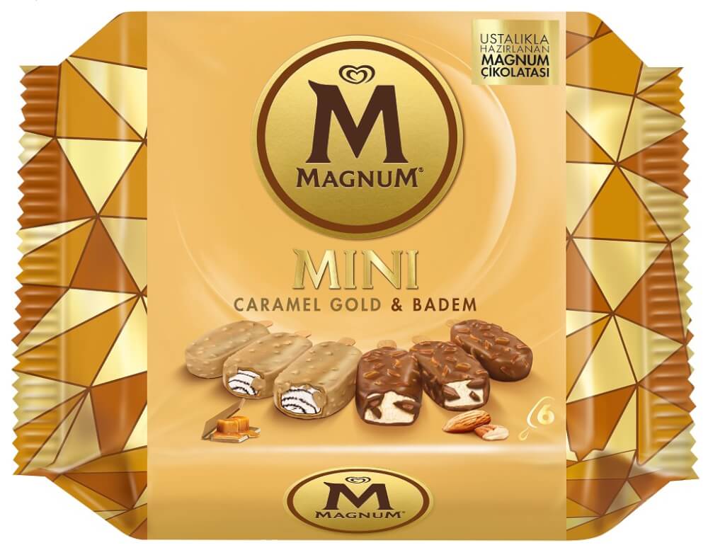 Algida Magnum Mini Karamel & Badem Dondurma (6'lı)