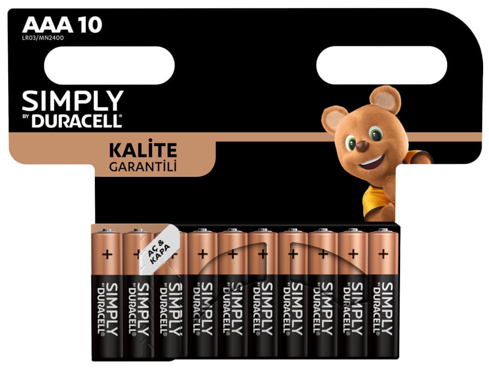 Duracell Simply Duracell İnce Pil 10'lu
