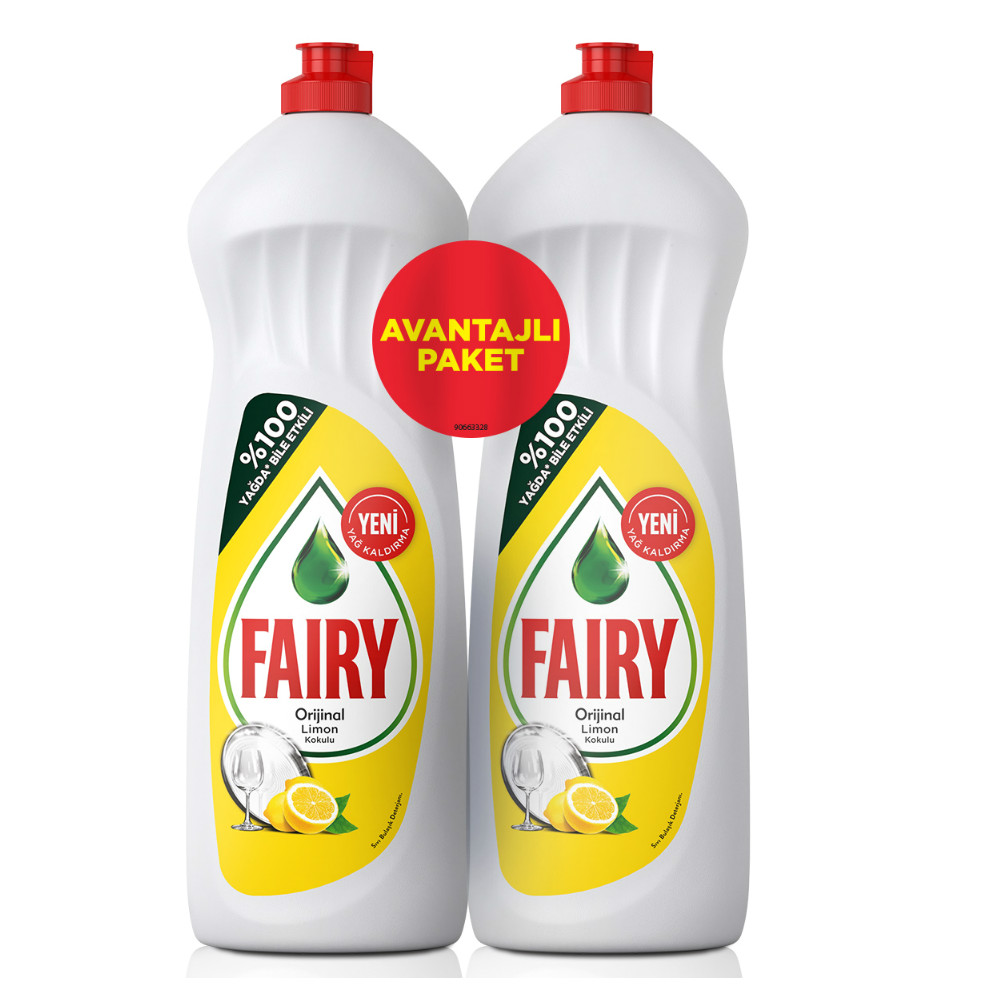 Fairy Limon Bulaşık Sıvısı Avantajlı Paket 2 x 1 Lt