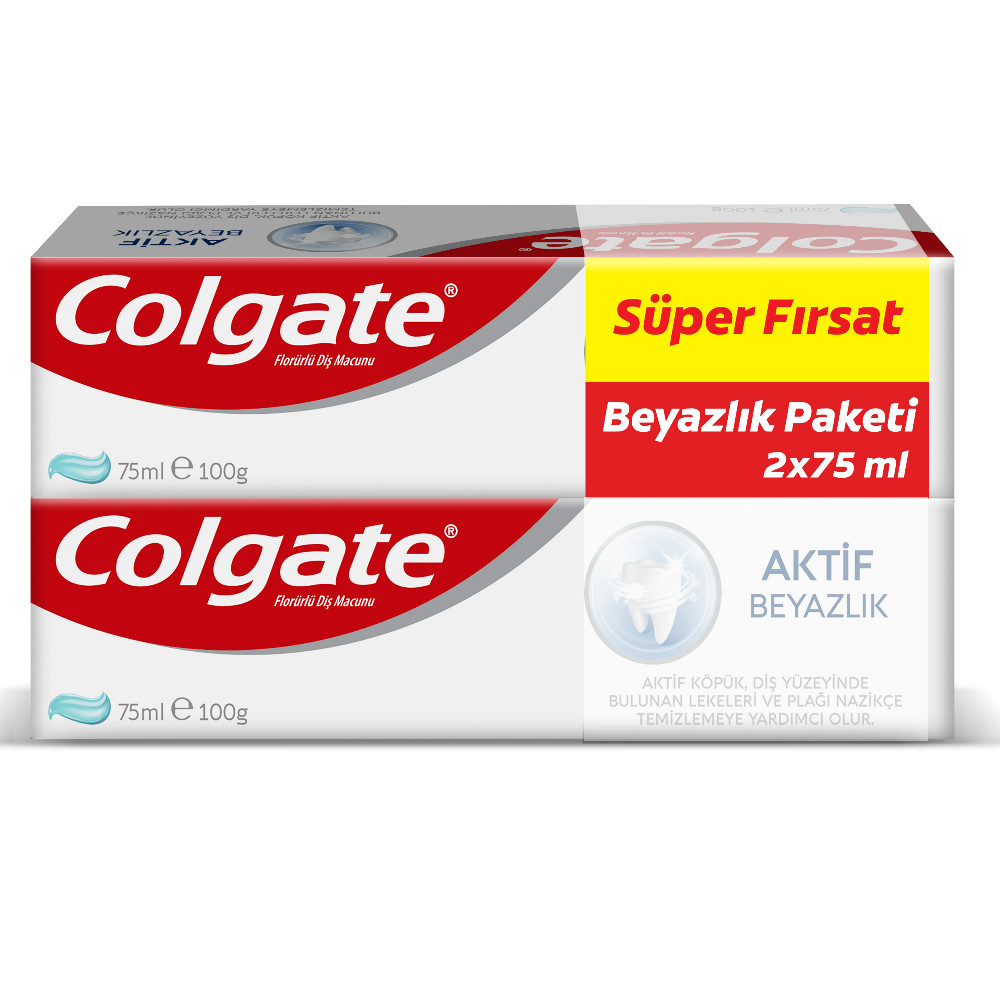 Colgate Aktif Beyazlık Diş Macunu 2*75 Ml
